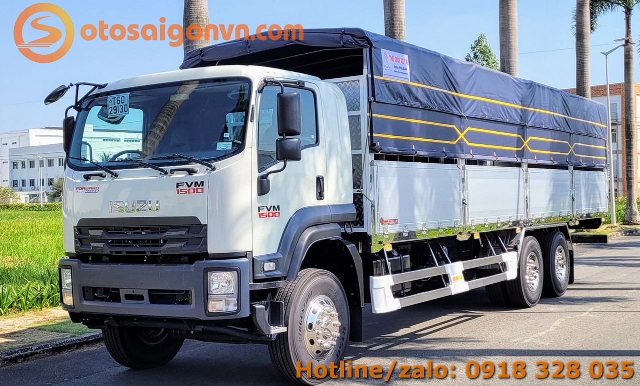 Xe tai isuzu fvm1500 15 tan thung mui bat 9m 7m 30
