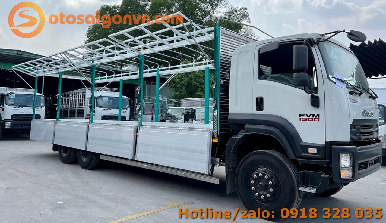 Xe tai isuzu fvm1500 15 tan thung mui bat 9m 7m 8