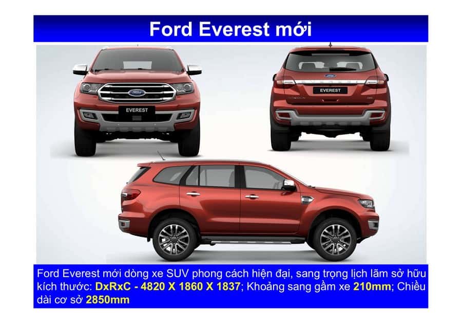 Xe Ford Everest 1 cầu số tự động Diesel 2.0L Turbo 4x2 AT, Thông số, Giá bán mới nhất 8